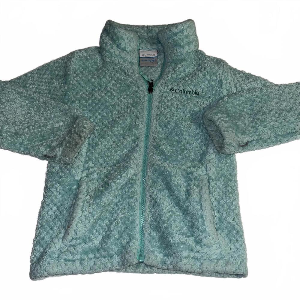 Columbia Sportwear Interchange Girls Small(7/8) Light Blue Fleece Jacket Size S